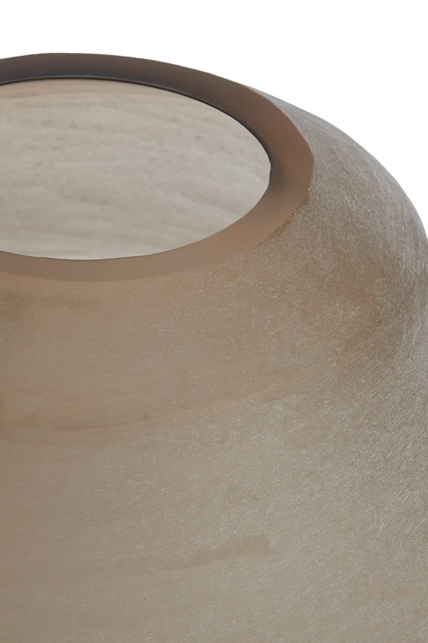 Vase 31x42 cm NAYORO glass matt light brown