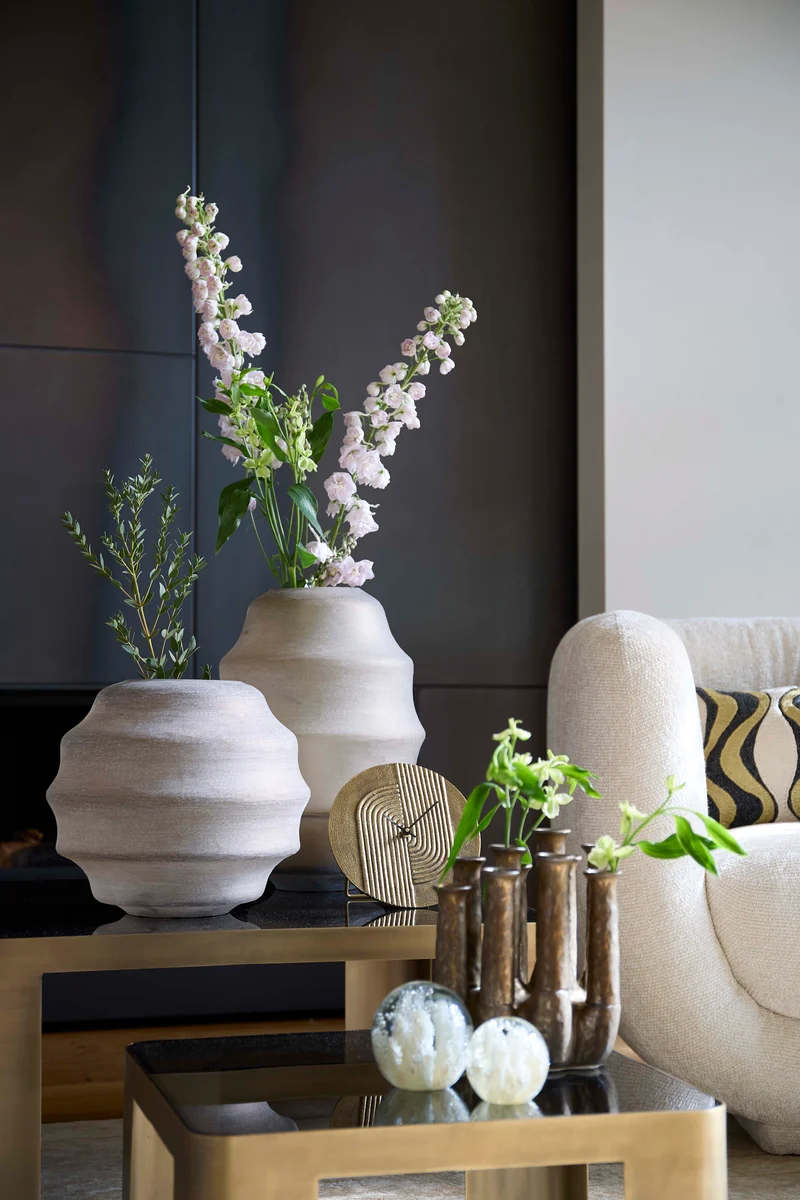 Vase 31x42 cm NAYORO glass matt light brown