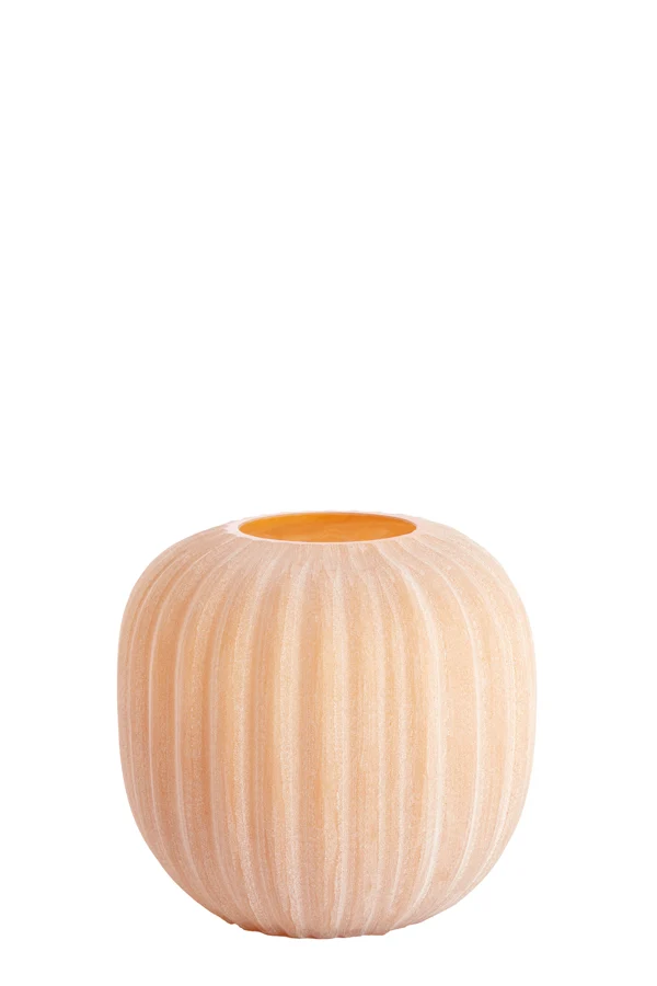 Vase 30x27 cm ARAGON glass ocher yellow