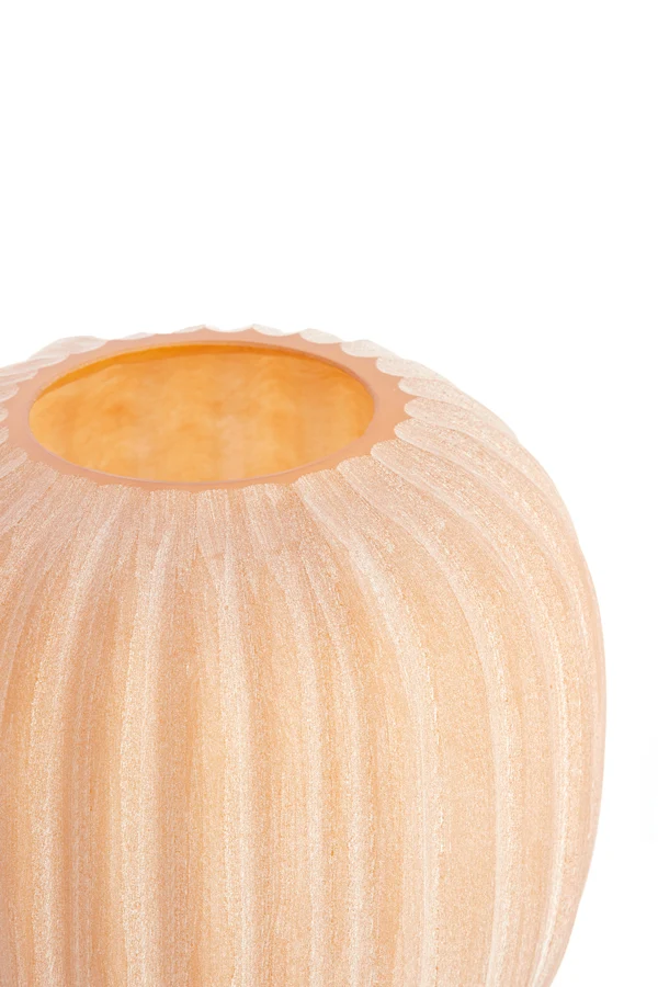 Vase 30x27 cm ARAGON glass ocher yellow