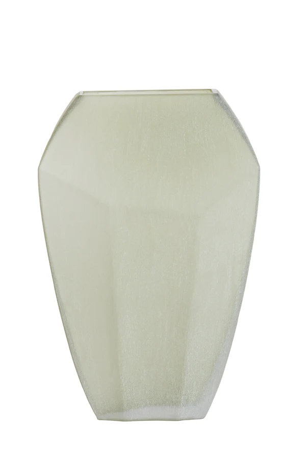 Vase 30x16x44,5 cm VIONNA glass olive green