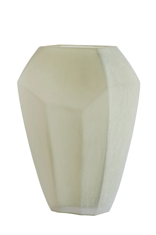Vase 30x16x44,5 cm VIONNA glass olive green