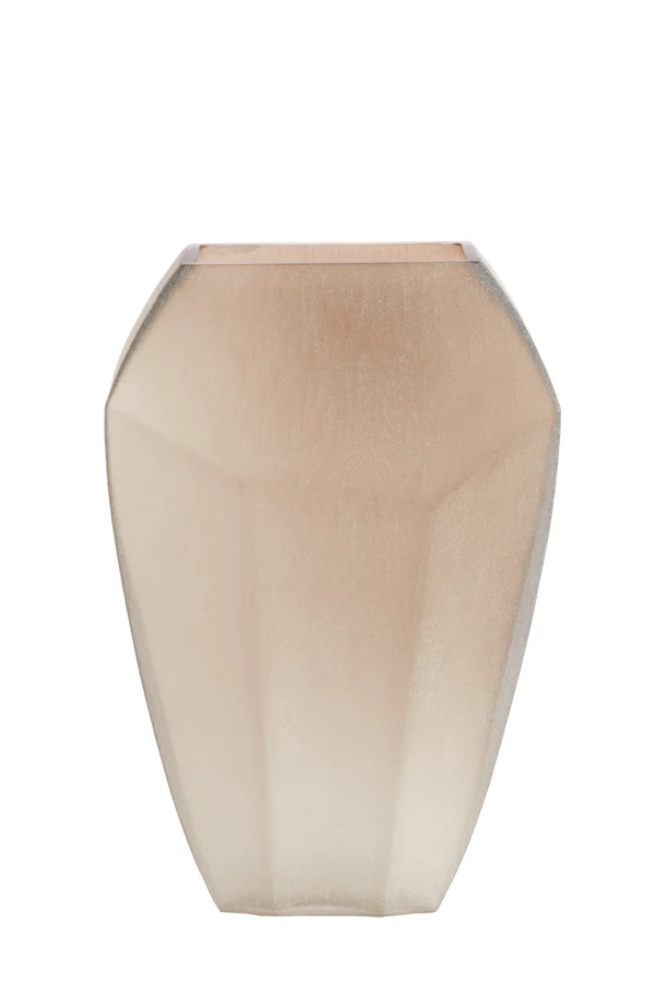 Vase 30x16x44,5 cm VIONNA glass light brown