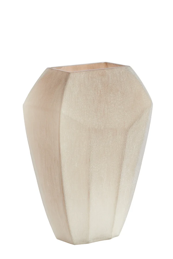 Vase 30x16x44,5 cm VIONNA glass light brown