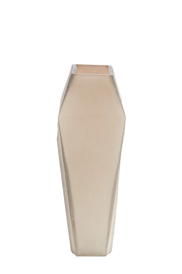 Vase 30x16x44,5 cm VIONNA glass light brown