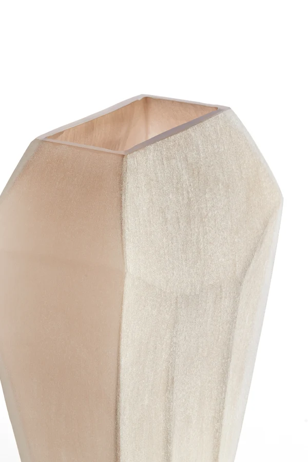 Vase 30x16x44,5 cm VIONNA glass light brown