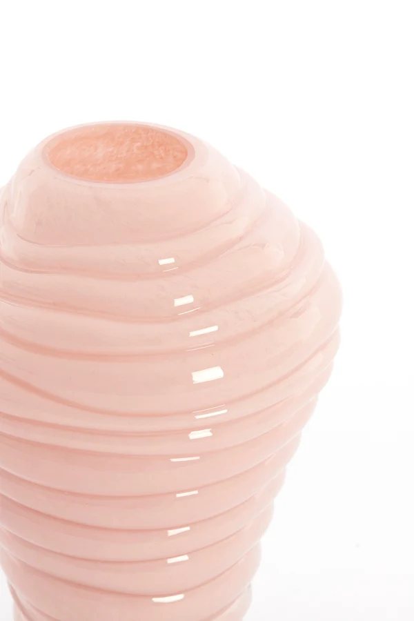 Vase 18x25 cm FENLOR glass light pink