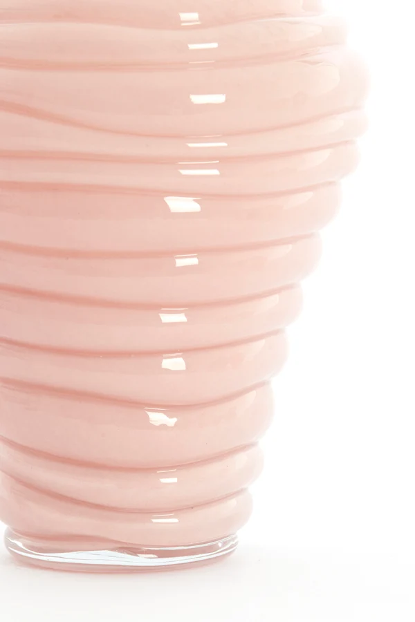 Vase 18x25 cm FENLOR glass light pink