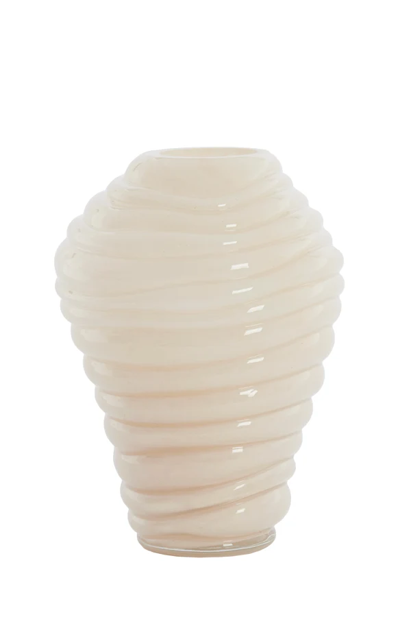 Vase 18x25 cm FENLOR glass cream