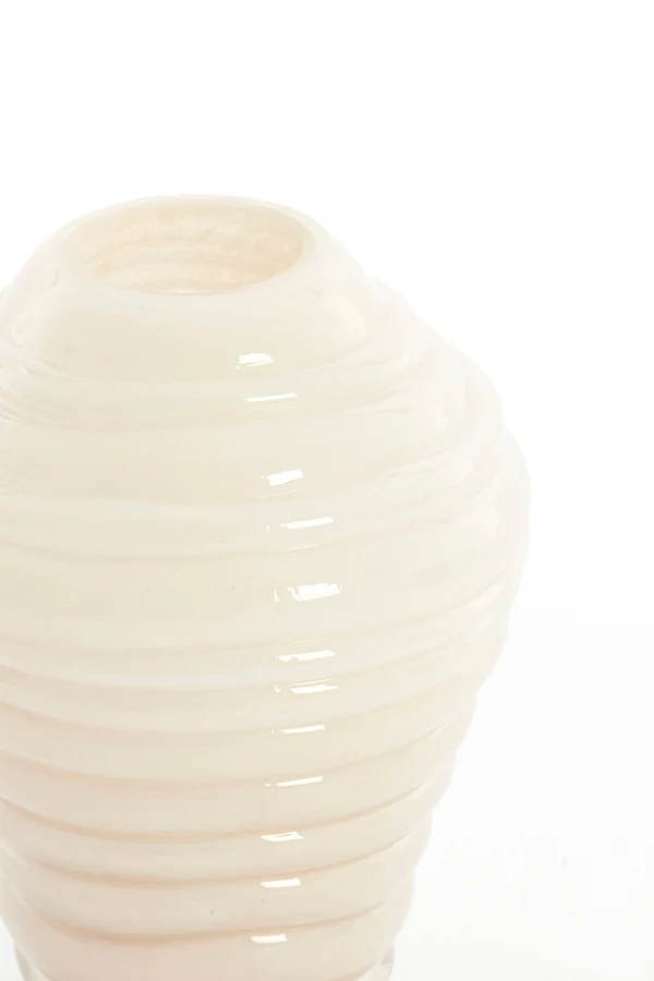 Vase 18x25 cm FENLOR glass cream