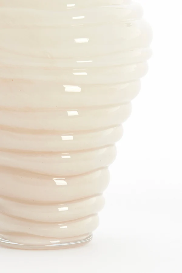 Vase 18x25 cm FENLOR glass cream