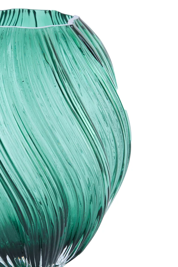 Vase 18x21,5 cm ZENIA glass dark green