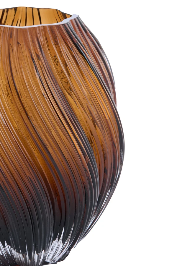 Vase 18x21,5 cm ZENIA glass dark brown