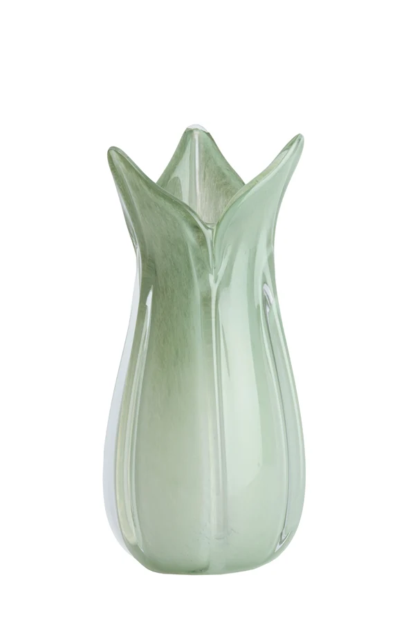 Vase 18,5x39 cm EVINA glass mint green