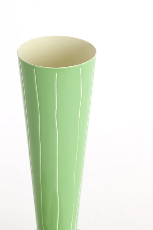 Vase deco 10x30 cm TODI mint+cream