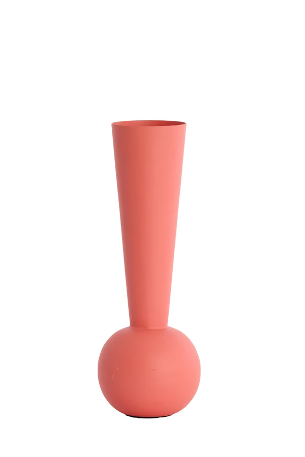 Vase deco 10x30 cm TODI matt coral