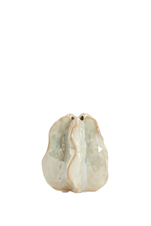Vase deco 10,5x9,5x11,5 cm IDRIJA ceramics sand