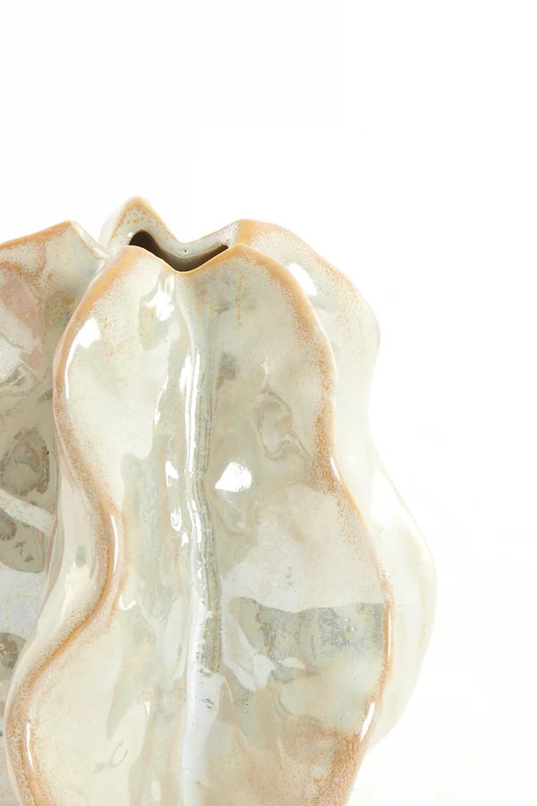 Vase deco 10,5x9,5x11,5 cm IDRIJA ceramics sand