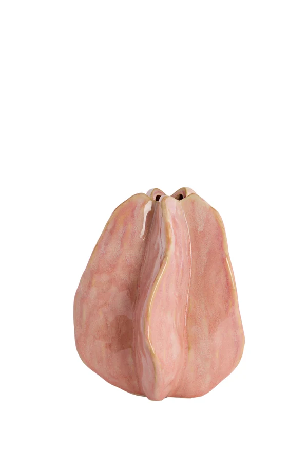 Vase deco 10,5x9,5x11,5 cm IDRIJA ceramics pink