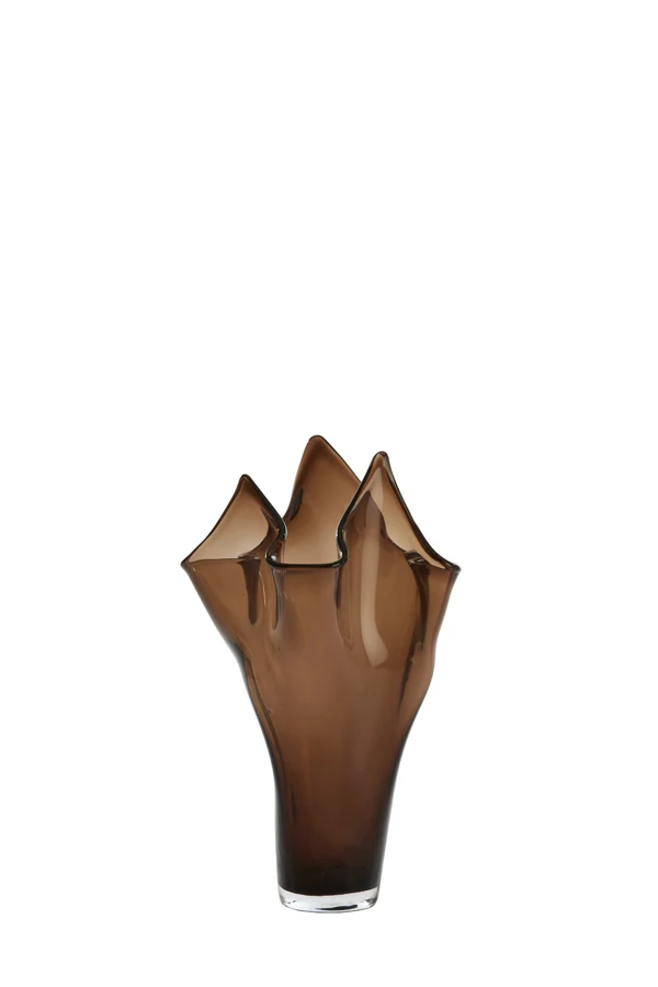 Vase 22x40 cm AIORA glass dark brown