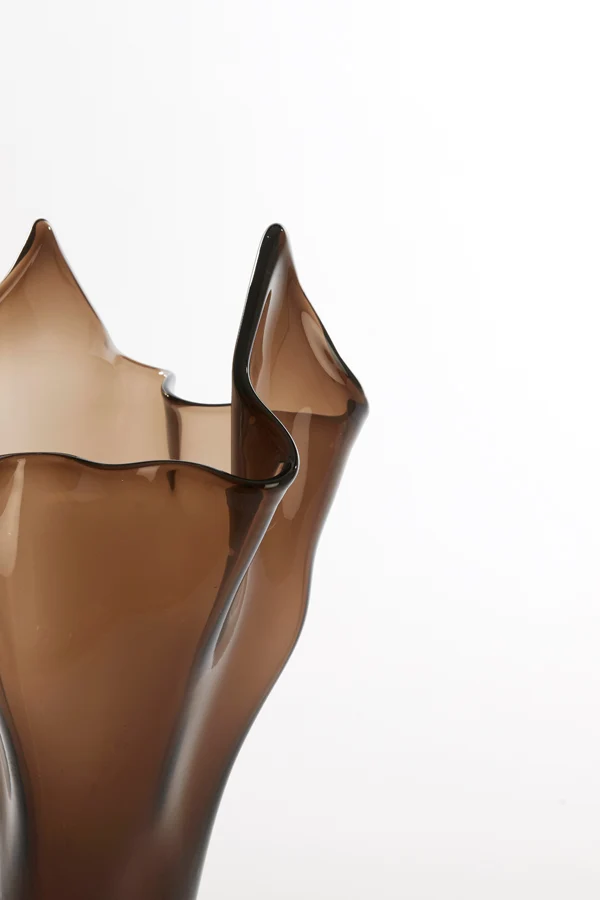 Vase 22x40 cm AIORA glass dark brown