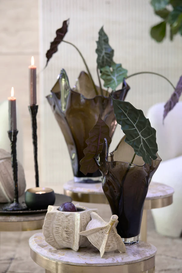 Vase 22x40 cm AIORA glass dark brown