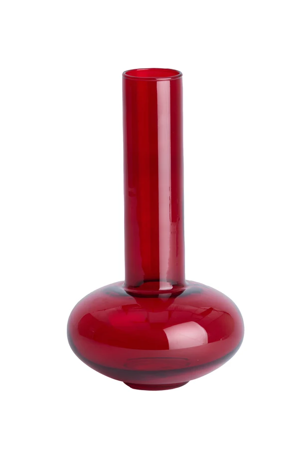 Vase 22x38 cm CORENNE glass burgundy