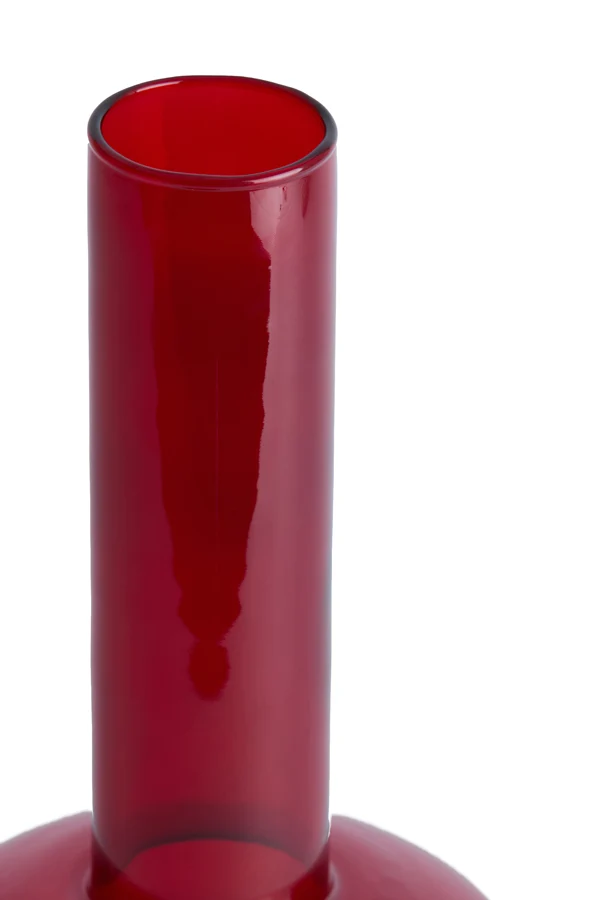 Vase 22x38 cm CORENNE glass burgundy