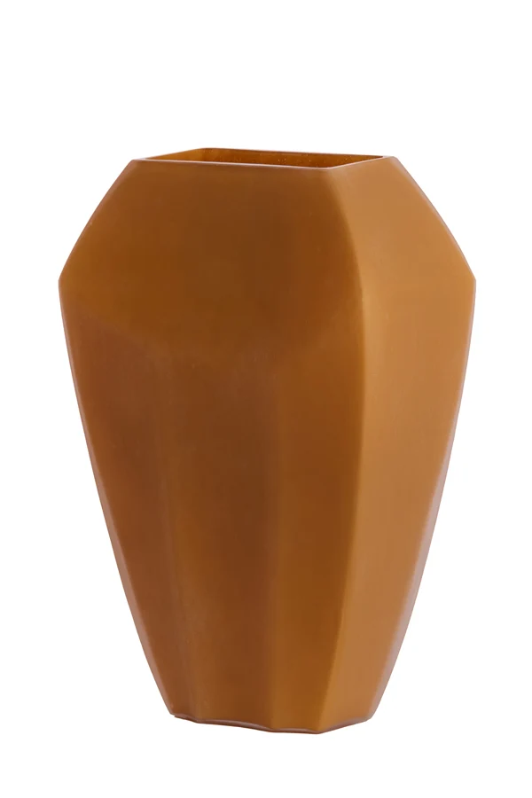Vase 30x16x44,5 cm VIONNA glass caramel
