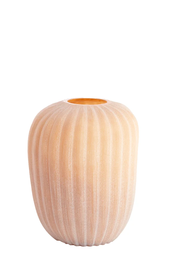 Vase 29x38 cm ARAGON glass ocher yellow