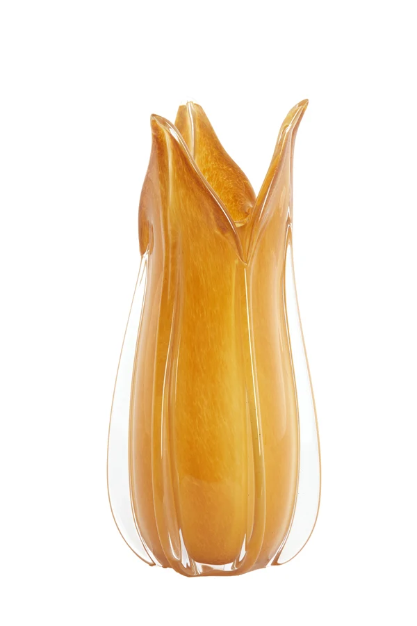 Vase 18,5x39 cm EVINA glass caramel