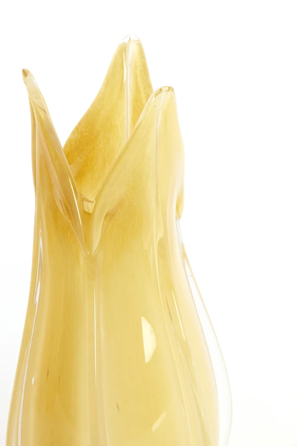 Vase 18,5x39 cm EVINA glass beige
