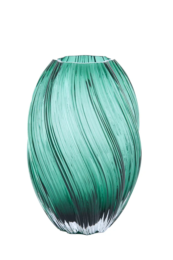 Vase 18,5x27 cm ZENIA glass dark green