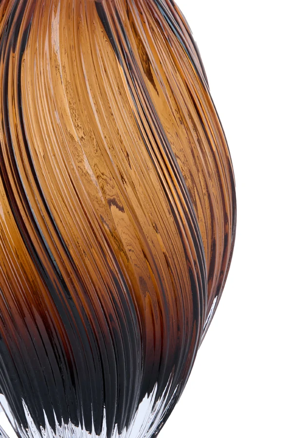 Vase 18,5x27 cm ZENIA glass dark brown