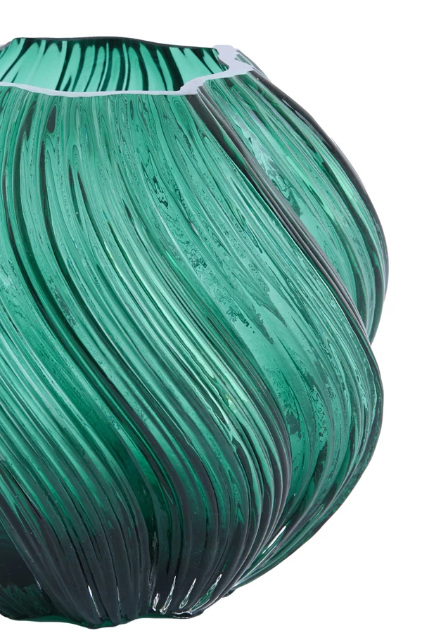 Vase 18,5x16 cm ZENIA glass dark green