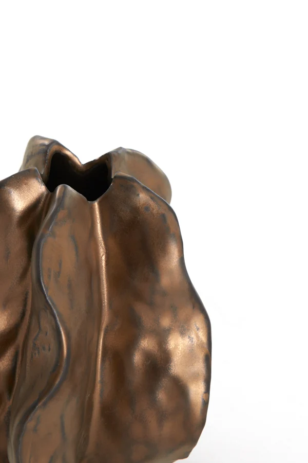 Vase deco 10,5x9,5x11,5 cm IDRIJA ceramics matt copper