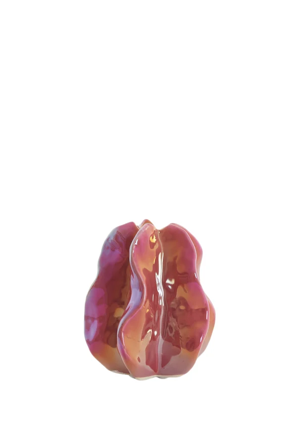 Vase deco 10,5x9,5x11,5 cm IDRIJA ceramics dark pink