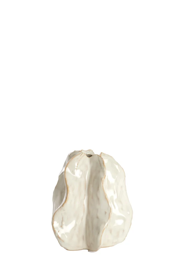 Vase deco 10,5x9,5x11,5 cm IDRIJA ceramics cream