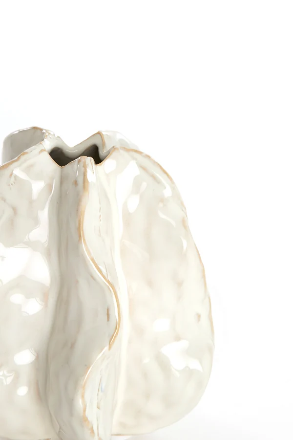 Vase deco 10,5x9,5x11,5 cm IDRIJA ceramics cream