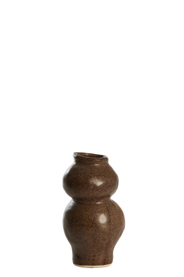 Vase deco 10,5x19,5 cm ROGANO ceramics dark brown