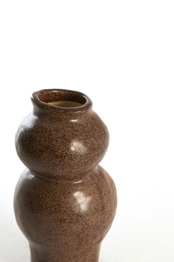 Vase deco 10,5x19,5 cm ROGANO ceramics dark brown