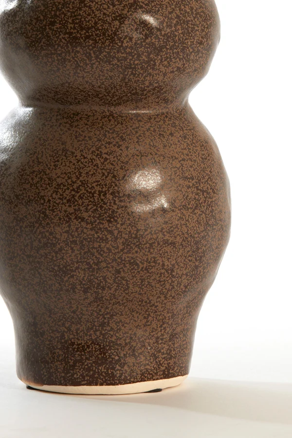 Vase deco 10,5x19,5 cm ROGANO ceramics dark brown
