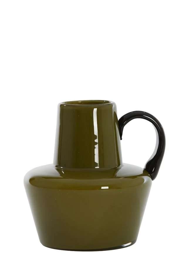 Vase 22x22 cm VENETA glass milky light green