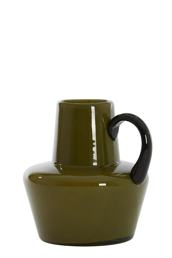 Vase 22x22 cm VENETA glass milky light green