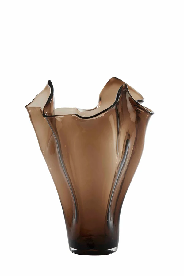 Vase 42x53 cm AIORA glass dark brown