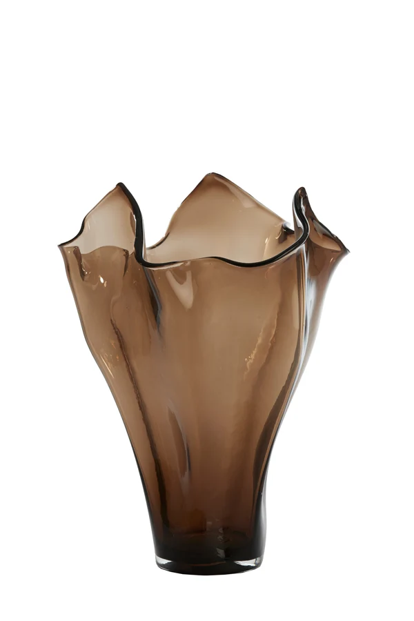 Vase 42x53 cm AIORA glass dark brown