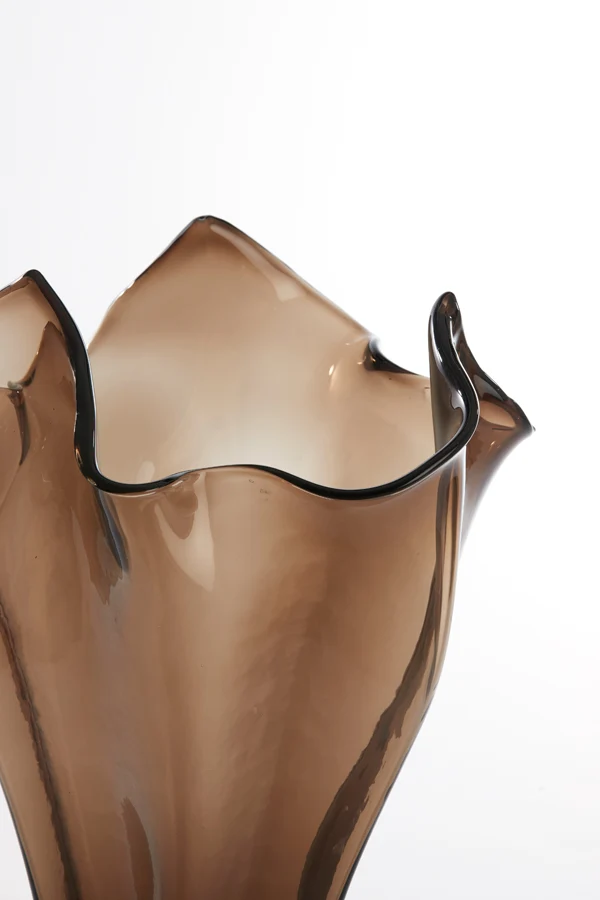 Vase 42x53 cm AIORA glass dark brown