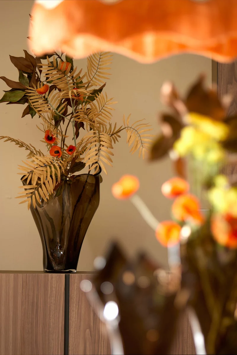 Vase 42x53 cm AIORA glass dark brown