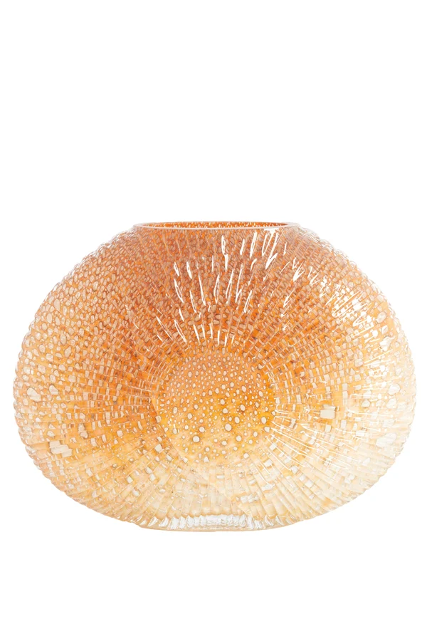 Vase 40,5x11x30,5 cm CONCHA glass peach