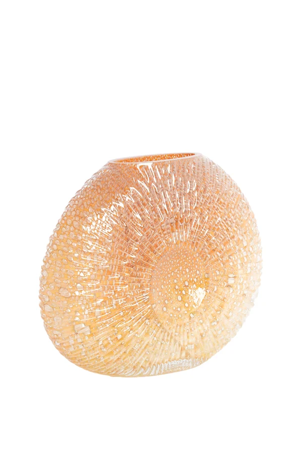 Vase 40,5x11x30,5 cm CONCHA glass peach